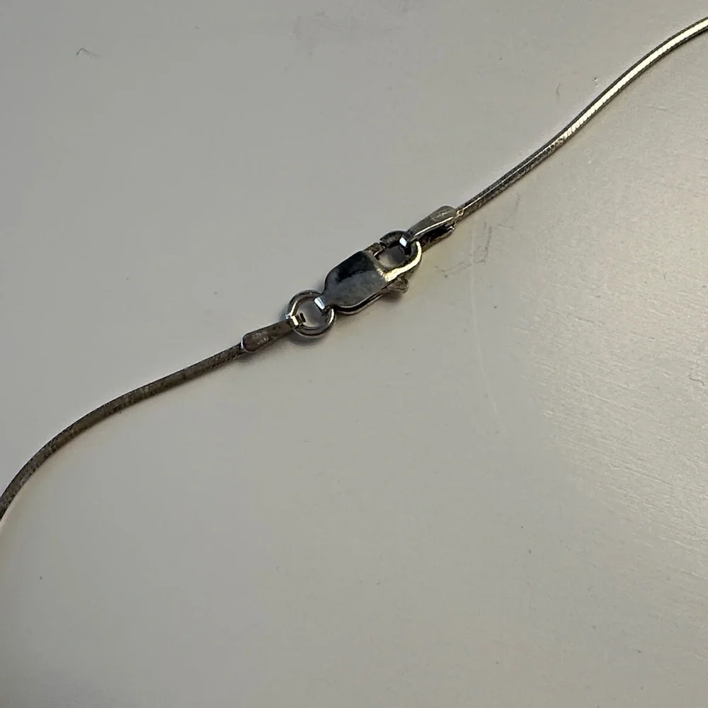CRISLU Sterling Silver Platinum Plated Pendant Necklace - Picture 3 of 5